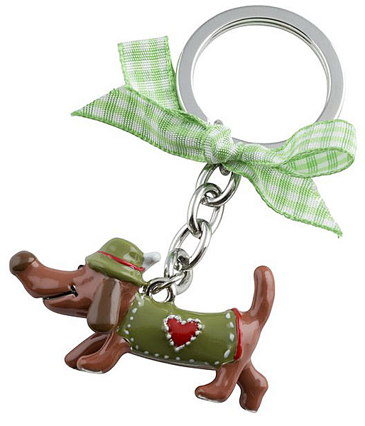 Niedlicher Dackel Schlüsselanhänger Mit Leder-Akzent - Perfektes Geschenk Für Hundeliebhaber