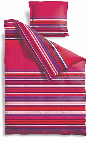 Zone Bettwäsche Confetti 140x220cm / 60x63cm Streifen pink kaufen