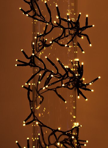 Sirius Lichterkette David Cluster 1500 LED warmweiß 15m grün außen